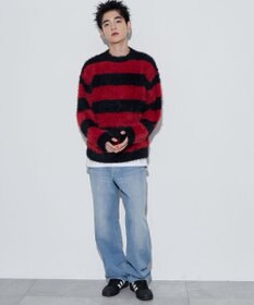 WEGO 【ユニセックスITEM着用】フェザーボーダープルオーバー