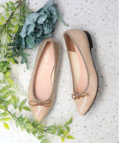 Bridget Birkin 【Bridget Birkin】ポインテッドリボンレインフラットパンプス