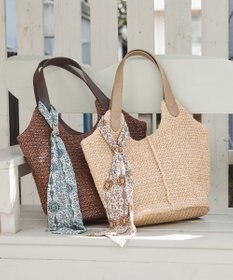 ANY SIS 【美人百花7月号掲載】2WAYスカーフ付ラウンドカゴ バッグ