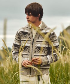 JOSEPH ABBOUD MOUNTAIN 【ペルー産ハイランドウール100％】ハイランドウールカウチンセーター ベージュ系7