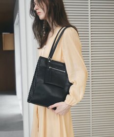 TOPKAPI 【TREASURE TOPKAPI】フェイクレザー ポーチ付き パラコード かがりトートバッグ