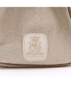 A.D.M.J. リネンラメクロス/前金具付トート32cm(Dカン＋)