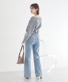 earth music&ecology レーストリムカーディガン