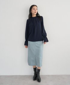 YECCA VECCA ハイウエストフェイクスエードスカート