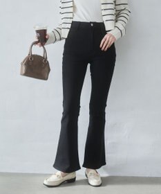 WEGO 【美脚パンツ】ストレッチフレアデニムパンツ