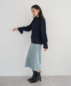 YECCA VECCA ハイウエストフェイクスエードスカート