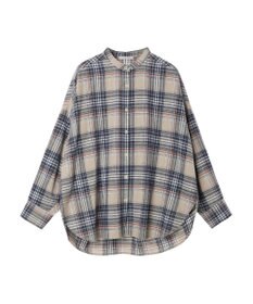 CRAFT STANDARD BOUTIQUE チェックバンドカラーサークルブラウス