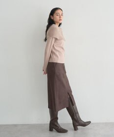 YECCA VECCA ハイウエストフェイクスエードスカート