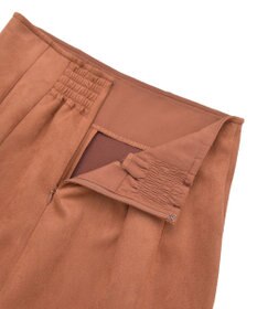 YECCA VECCA ハイウエストフェイクスエードスカート