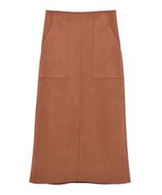 YECCA VECCA ハイウエストフェイクスエードスカート