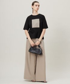 ICB 【日本製・接触冷感・UVケア・洗える】ペイズリーレノクロス TEE