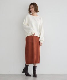 YECCA VECCA ハイウエストフェイクスエードスカート