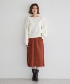 YECCA VECCA ハイウエストフェイクスエードスカート