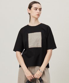 ICB 【日本製・接触冷感・UVケア・洗える】ペイズリーレノクロス TEE