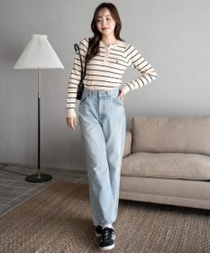 WEGO 【WEB限定/25年秋冬新作】別注USPOLOヘンリーネックニットPO