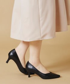 Dominic3 切り替えデザイン ヒールパンプス