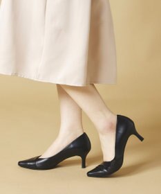 Dominic3 切り替えデザイン ヒールパンプス