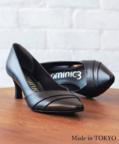 Dominic3 切り替えデザイン ヒールパンプス