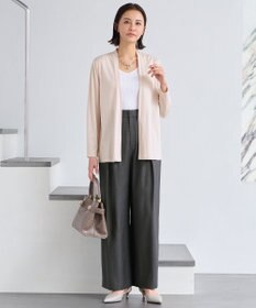 自由区 【XSサイズ～/洗える/セット可】キュプラリネンシャンタン ワイドパンツ