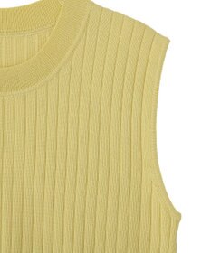 YECCA VECCA 【マシンウォッシャブル】ノースリーブリブニット