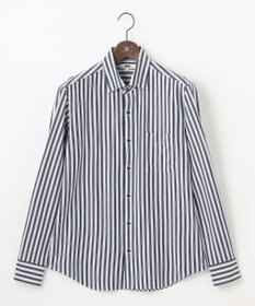 JOSEPH ABBOUD 【キングサイズ・快適な着心地・イージーケア】コンフォートジャージー ストライプ シャツ