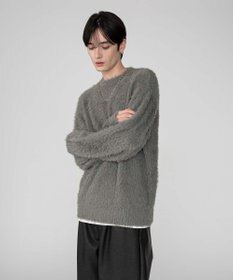 WEGO 【2025秋冬新作/ユニセックス着用ITEM/MLサイズ展開】フェザーニットプルオーバー