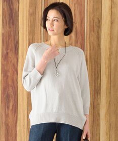 自由区 【洗える・XSサイズあり】ペーパーコットンアセテート  ニット