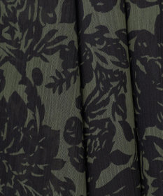 23区 L 【洗える】ボタニカルプリント フレア スカート