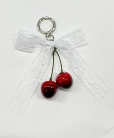 WEGO ビッグチェリーリボンキーホルダー