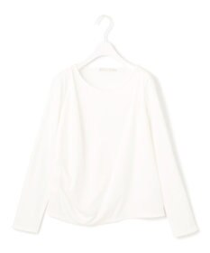 ICB L 【洗える】 PlaXフィラメントジャージー ドレープカットソー