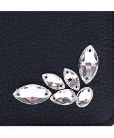 A.D.M.J. 【牛革】スパニッシュレザー/モーツァルト スワロフスキー・クリスタル付 スリムウォレット