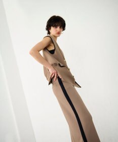 GRACE CONTINENTAL バイカラーニットパンツ