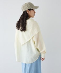 CRAFT STANDARD BOUTIQUE 【2点SET】スカーフ付きシアーストライプシャツ