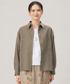 自由区 【洗える】ドビーオックスストレッチシャツ アウター