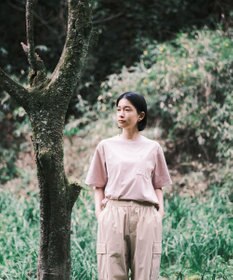 SHARE PARK LADIES 【UVカット・吸水速乾・ストレッチ・軽量 】バックプリントポケットTシャツ（S・Mサイズ）