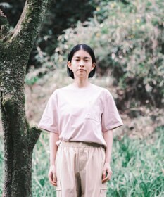 SHARE PARK LADIES 【UVカット・吸水速乾・ストレッチ・軽量 】バックプリントポケットTシャツ（S・Mサイズ）