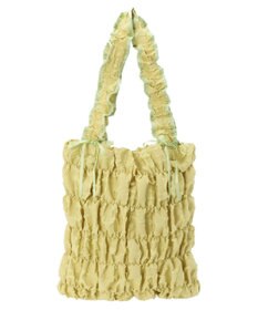 Green Parks ・ＱＵＯＮギャザーキルティングリボントートバッグ