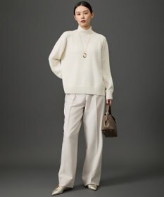 自由区 【カタログ掲載】ウールカシミヤブレンドソリッドハイネック ニット