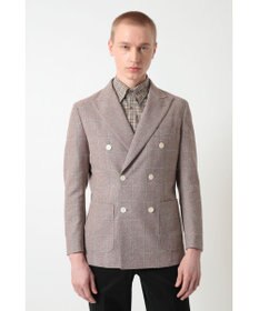 DAKS マイクロブークレーダブルブレストチェックジャケット