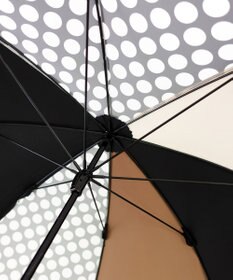 +RING レディース向け プラスリング 長傘 60cm BLK/BGE T1346