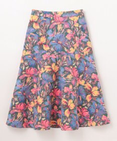 GRACE CONTINENTAL フラワージャガードフレアスカート