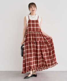 Green Parks ・Ｐｅｔｉｔ　Ｆｌｅｕｒ　オンブレーチェックキャミワンヒ