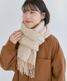 Green Parks レオパードジャガードストール