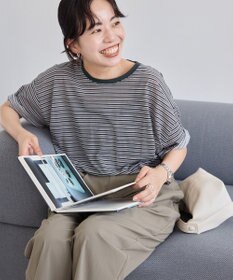 AMERICAN HOLIC シアーレトロボーダー半袖プルオーバー