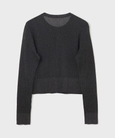 GRACE CONTINENTAL ラメリブシアーニットカーディガン