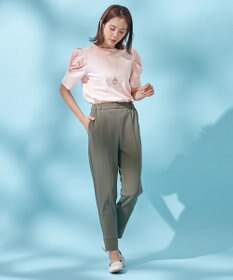 ANY シルケットスムース ツイストタックスリーブトップス