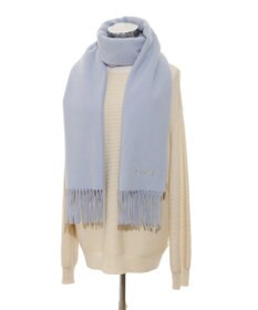 MOONBAT 【WEB限定】FURLA ウール100％ 大判プレーンストールマフラー/幅60cm