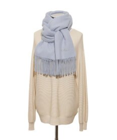 MOONBAT 【WEB限定】FURLA ウール100％ 大判プレーンストールマフラー/幅60cm