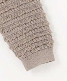 自由区 【カトリエムブーケ】Texture cardigan フリルショートカーディガン