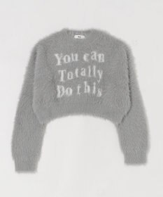 WEGO ロゴシャギーショートニット